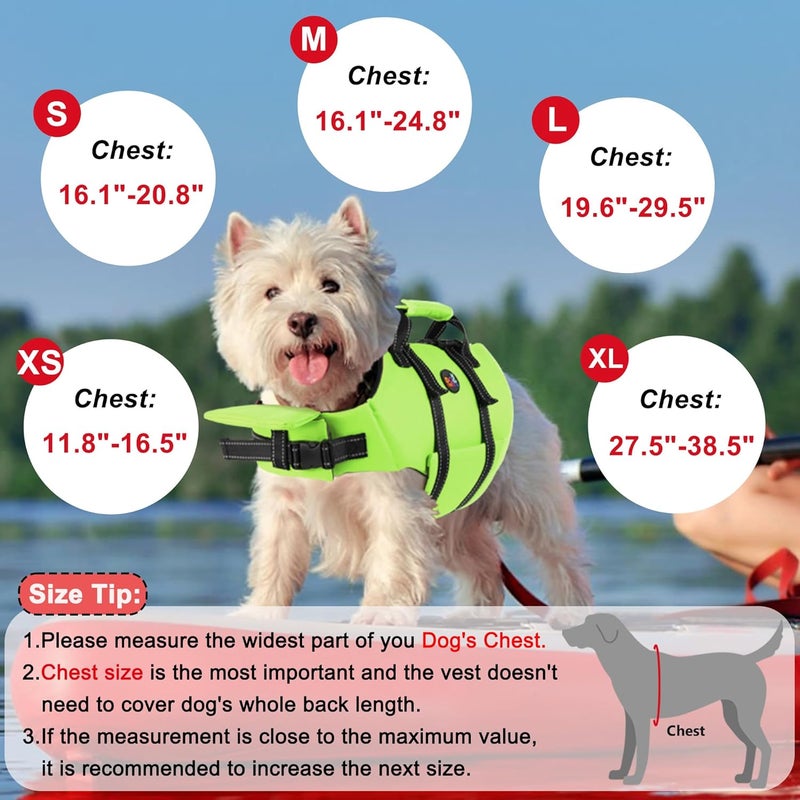 Dogcheer Dog Life Jacket with Back Zipper, High Buoyancy Puppy Swimming Vest, Dog Life Vest for Boating, Reflective Pet Floating Swim Vest PFD for Small Medium Large Dogs-Green,XL - Image 2